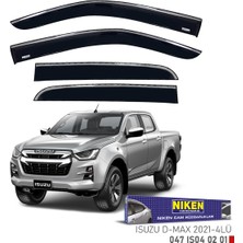 Replax Isuzu D-Max 2021 Sonrası Kromlu Cam Rüzgarlığı 4lü