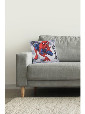 Özdilek Spiderman Grey Disney Lisanslı Dekoratif Yastık 40X40