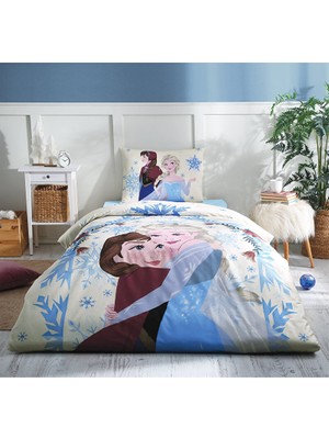 Özdilek Frozen Winter Tek Kişilik Disney Lisanslı Lastikli Fitted Çarşaf Çocuk Nevresim Takımı