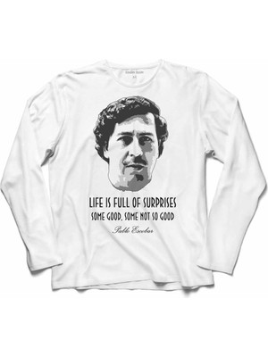 Kendim Seçtim Don  Narcos El Patron Uzun Kollu Tişört Baskılı T-Shirt