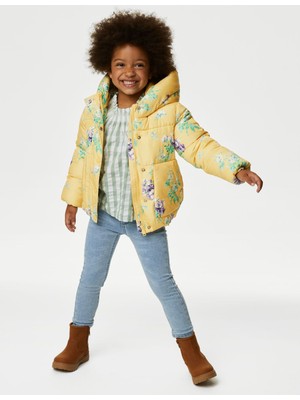 Marks & Spencer Çiçek Desenli Stormwear™ Puffer Şişme Mont (2-7 Yaş)