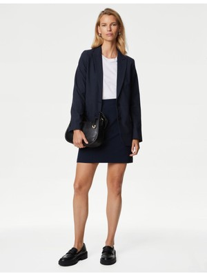 Marks & Spencer Relaxed Fit Çizgili Blazer Ceket