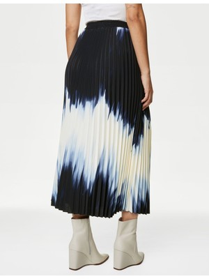 Marks & Spencer Ombre Pileli Midi Etek