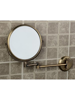 Haitn Banyo 8 Inç Yuvarlak 2 Yan Büyüteç Makyaj Aynası Pirinç Bronz Duvar Aynası | Banyo Aynaları (Yurt Dışından)