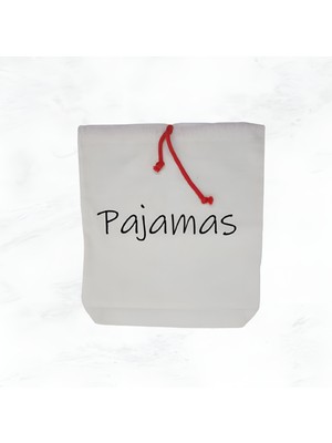 Moy Bag Moybag Pijama Baskılı Ham Bez Kese Pamuk  Çanta Bavul Düzenleyici Organizer Seyahat Kesesi