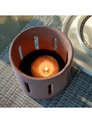 Le Atölye Taş Dokulu Tealight 10CM