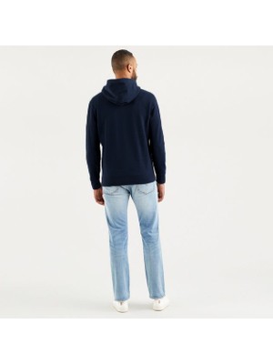 Levi's Erkek Lacivert Standart Fit Kapüşonlu Şardonlu Hoodie