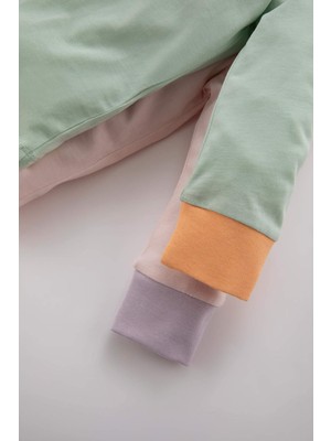 DeFacto Kız Bebek Slogan Baskılı Uzun Kollu Penye 4'lü Pijama Takımı B0781A523AU