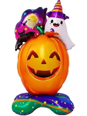 Kidspartim Halloween Gülenyüz Balkabağı Folyo Balon 115X58 cm