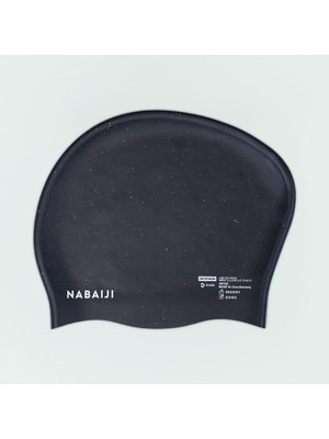 Decathlon Nabaiji Silikon Yüzücü Bonesi - Uzun Saçlara Uygun - Siyah - 500