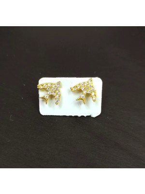 Oriental Kuyumculuk Jewellery Gold Altın Güvercin Kuş Gümüş Küpe