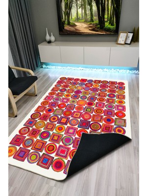 Halımax Drom Kaymaz Halı Makinede Yıkanabilir Şönil Kilim