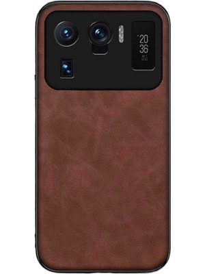 Microcase Xiaomi 11 Ultra Için Luxury Leather Series Deri Desenli Plastik Koruma Kılıf - AL8125