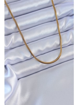 Clariss 316L Çelik Gold Renk Ince Italyan Zincir Model 45 cm Kadın Kolye