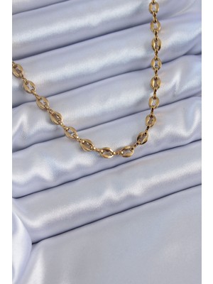 Clariss 316L Çelik Gold Renk Zincir Model Kadın Kolye