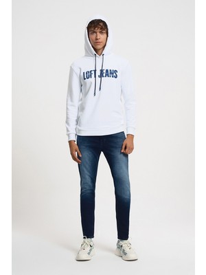 Loft Erkek Beyaz Regular Fit Erkek Sweatshirt  LF2034046