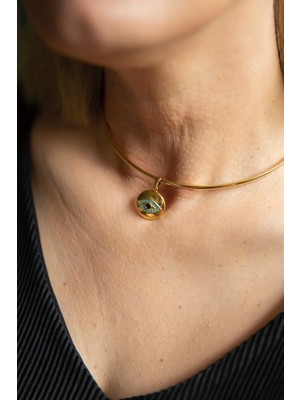 Ateliernu Jewelry Gold Choker Kolye Kalp