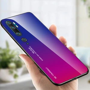 4U Sky Xiaomi Mi Cc9 Pro-Mavi Gül Için Gradyan Renk Temperli Cam+Pc+Tpu Hibrit Kasa (Yurt Dışından)