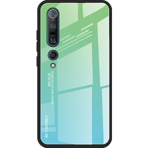 4U Sky Xiaomi Mi 10/mi 10 Pro-Hafif Mavi Için Gradyan Renk Temperli Cam+Pc+Tpu Telefon Kasası (Yurt Dışından)