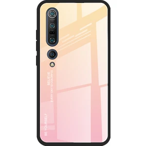 4U Sky Xiaomi Mi 10/mi 10 Pro-Yüz Pembesi Için Gradyan Renk Temsilli Cam+Pc+Tpu Telefon Kılıfı (Yurt Dışından)