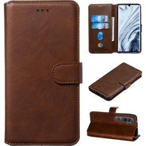 4U Sky Cüzdan Stand Flip Deri Telefon Kılıfı Xiaomi Mi Note 10/mi Cc9 Pro/mi Note 10 Pro-Brown (Yurt Dışından)
