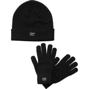 Jack & Jones Siyah Erkek Bere&eldiven Seti 12168383