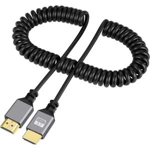 Temiz Pazar HDMI Spiral Yaylı Uzayabilen Fullhd 4K 60Hz UHD Kablo (0.5-2 Metre)