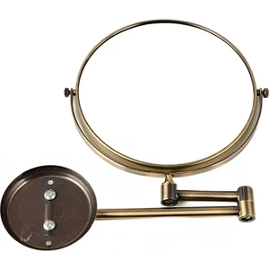 Banyo 8 Inç Yuvarlak 2 Yan Büyüteç Makyaj Aynası Pirinç Bronz Duvar Aynası | Banyo Aynaları (Yurt Dışından)
