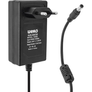 24 Volt - 1.5 Amper 5.5*2.5 Uçlu Priz Tipi Adaptör Kutusuz Yerli Üretim Adaptör Siyah