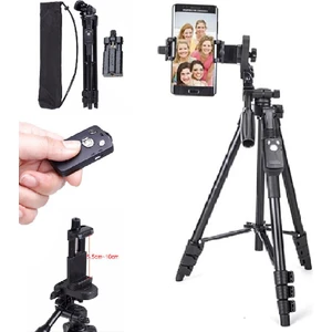 The Wlue Profesyonel Fotoğraf Video Çekimi Tiktok Yayın Tripod Telefon Tutucu 120 cm Bluetooth Kumandalı