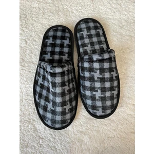 Erkek Ev Terliği Kışlık Terlik Kahve Siyah