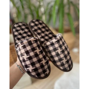 Erkek Ev Terliği Kışlık Terlik Kahve Siyah