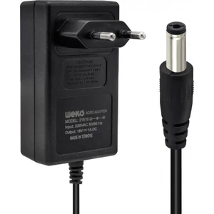 18 Volt - 1 Amper 5.5*2.5 Uçlu Plastik Kasa Priz Tipi Adaptör Yerli Üretim Adaptör Siyah