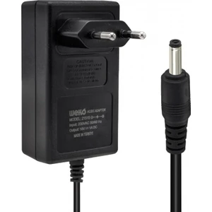 18 Volt - 1 Amper 3.5*1.35 Uçlu Plastik Kasa Priz Tipi Adaptör Yerli Üretim Adaptör Siyah