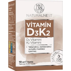 Vitamin D3 K2 Damla 10 ml Takviye Edici Gıda