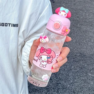 Kolomi Fincan Kadın Yüksek Renk Değeri Net Kırmızı Yüksek Borosilikat Cam Öğrenci Taşınabilir Yaz Sevimli Sanrio Fincan (Yurt Dışından)