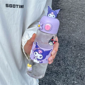 Kolomi Fincan Kadın Yüksek Renk Değeri Net Kırmızı Yüksek Borosilikat Cam Öğrenci Taşınabilir Yaz Sevimli Sanrio Fincan (Yurt Dışından)