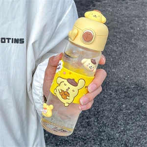 Kolomi Fincan Kadın Yüksek Renk Değeri Net Kırmızı Yüksek Borosilikat Cam Öğrenci Taşınabilir Yaz Sevimli Sanrio Fincan (Yurt Dışından)