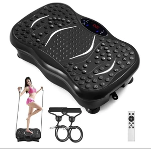 M570 Titreşimli Masaj ve Spor Aleti Vibrating Plate - 2x Direnç Lastiği - Bluetooth USB Bağlantı Speaker - Kumandalı