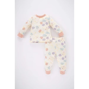 Kız Bebek Desenli Penye Uzun Kollu Pijama Takımı A9326A523AU
