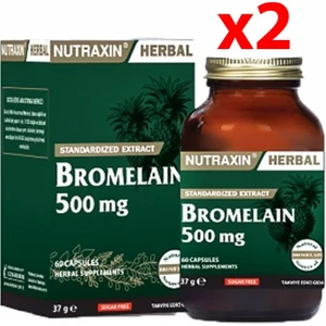 Bromelain Ananas Takviye Edici Gıda 60 Kapsül  2 Adet