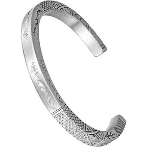 Desenli Erkek Gümüş Bileklik