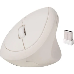 Y08 Dikey Kablosuz 2.4g Sessiz Şarjlı 6 Tuşlu Vertical Mouse 1600DPI 400MAH Beyaz