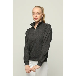 Owut Collection Kadın Yarım Fermuar Dik Yaka Regular Kadın Polar Sweatshirt