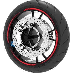 Çınar Extreme Reflektif Kırmızı 4 Parçalı Keskin Jant Şeridi Sticker Çınar Extreme