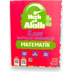 Tammat Yayınları Hızlı ve Akıllı 8. Sınıf Matematik Haftalık Denemeler