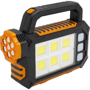 HS-8029-7-B 3 Çalışma Modlu 6 Cob Ledli Taşınabilir Solar Lamba Var Profesyonel El Fenerleri Beyaz