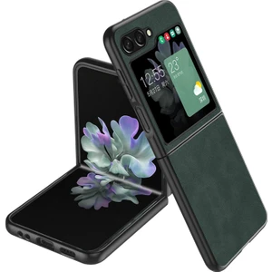 Samsung Galaxy Z Flip5 Için Deri Desenli Plastik Koruma Kılıf - AL3156