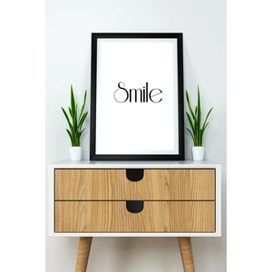 Tek Parça Çerçeve Görünümlü Yazılı Mdf Tablo "smile"
