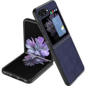 Samsung Galaxy Z Flip5 Için Deri Desenli Plastik Koruma Kılıf - AL3156